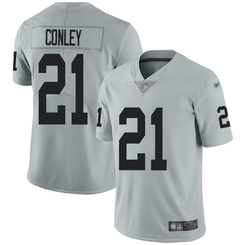Men Oakland Raiders Limited Silver Gareon Conley Jersey NFL Football 21 Inverted Legend Jersey
